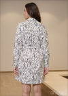 Printed Shirt Dress With Waist Tie - 140823