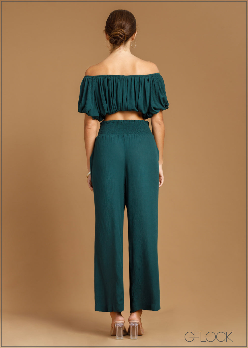 High Waist Smocked Pant - 041223