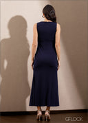 Ruched Detail Bodycon Maxi Dress - 140325