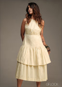 High Low Cotton Dress - 210326