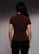 Short Sleeve High Neck Top - 220526