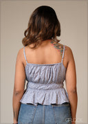 Bustier Detailed Crop Top - 101125