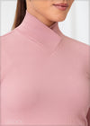 Rib Turtle Neck Top - 301224