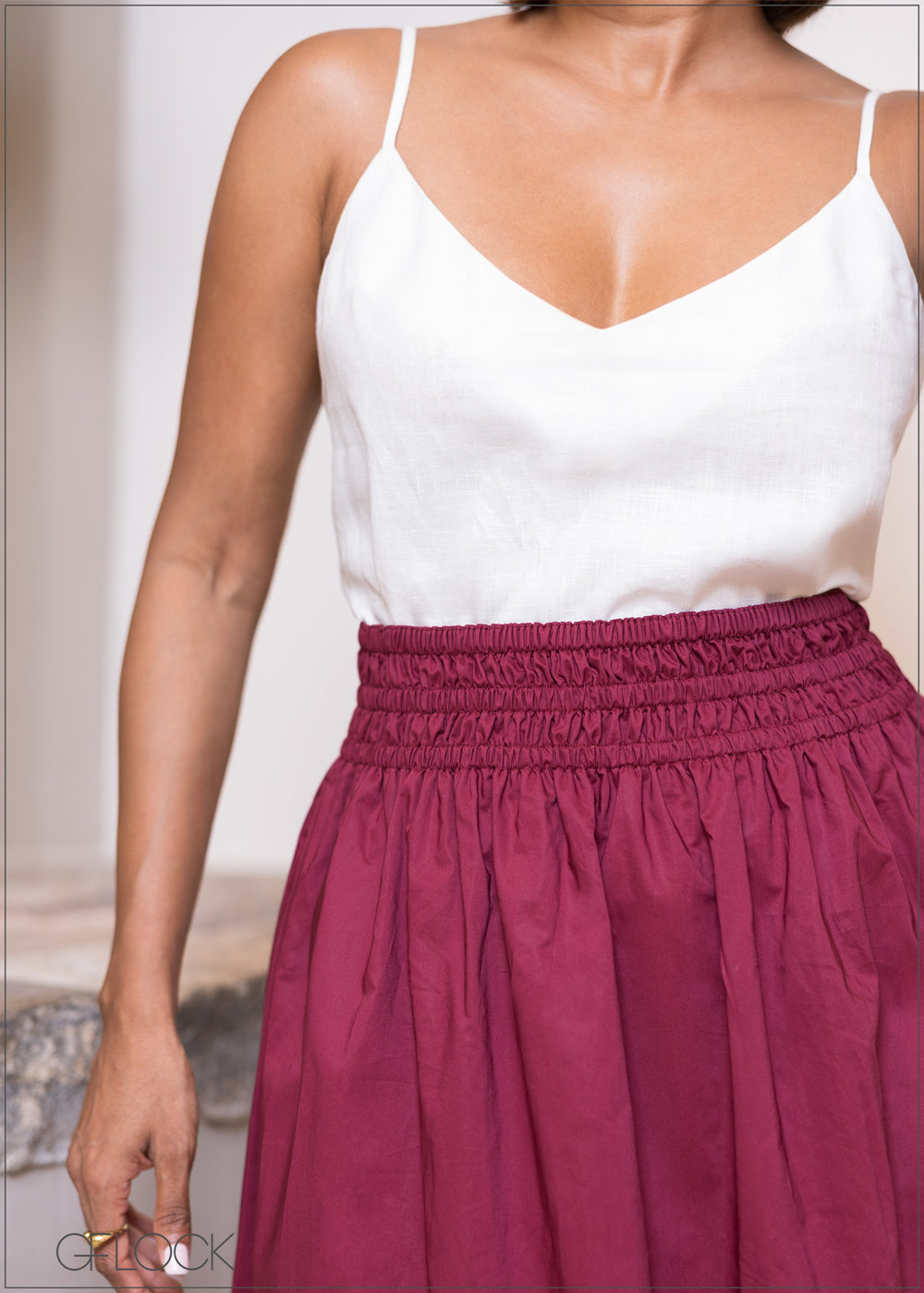 Elastic Detailed Skirt - 230525