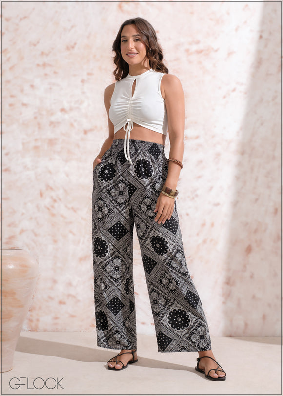 Scarf Printed Pant - 041024