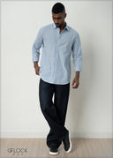 Long Sleeves Normal Collar Stripe Shirt - 281026