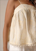 Strappy Embroidered Top - 190326