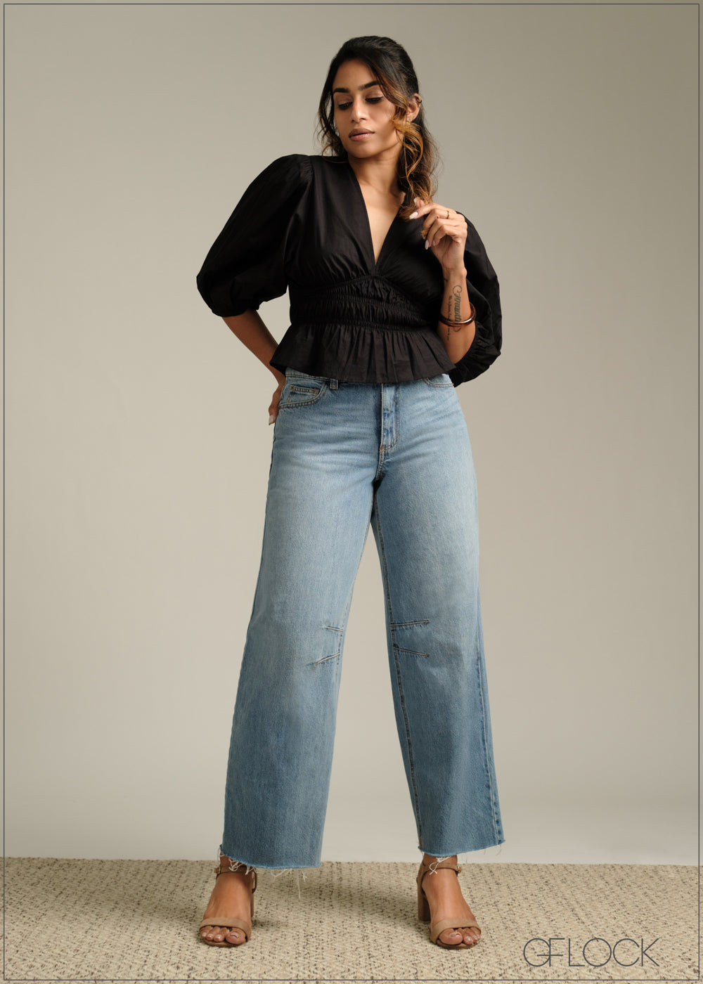 Ladies Cotton Woven Blouse - 190925