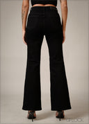 Black Bootcut Jeans - Short Length - 140326