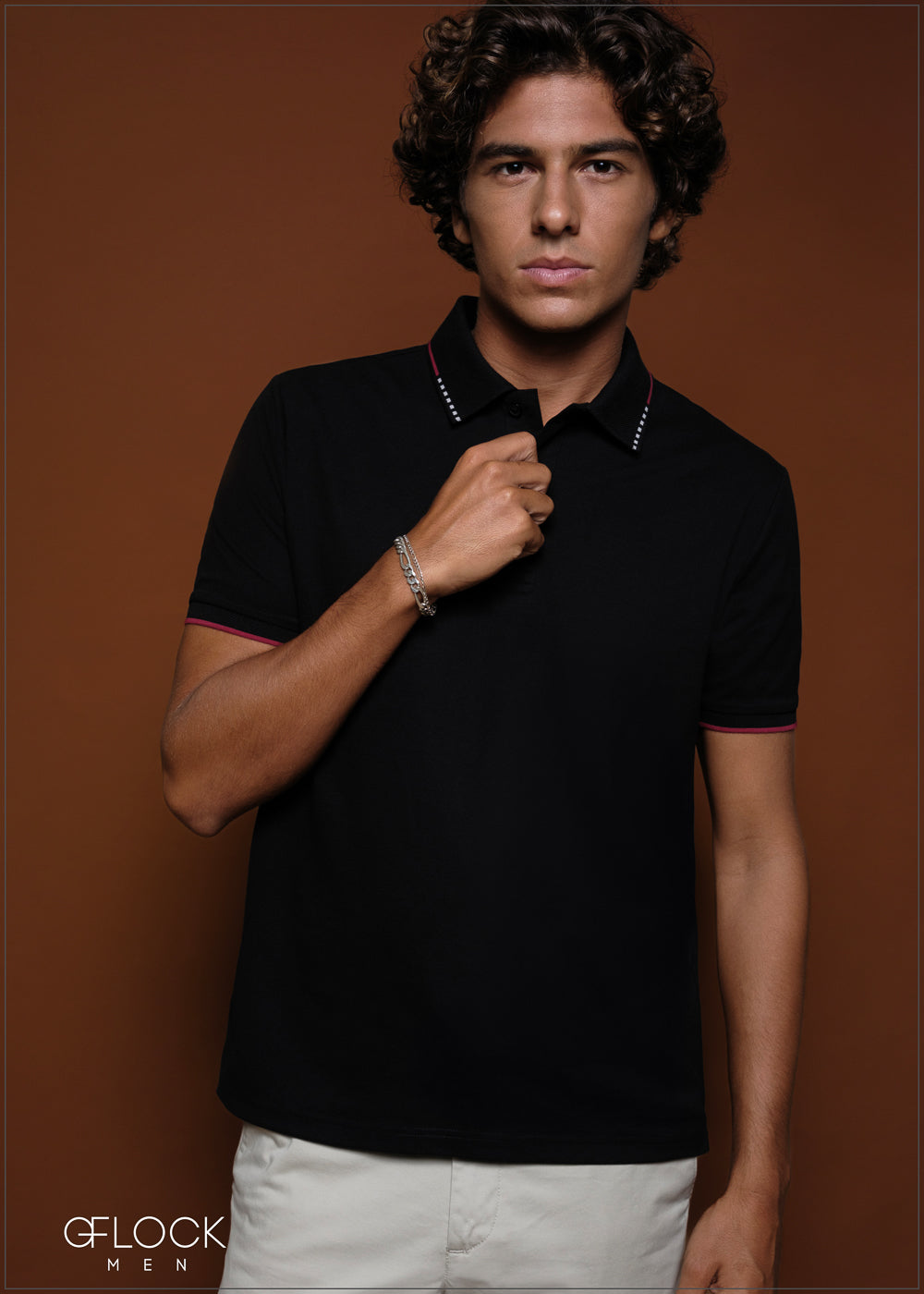 Dot Collar Polo T-Shirt - 080425