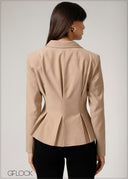 Back Pleated Blazer - 250526