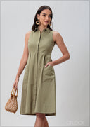 Pocket Detailed Dress - 070425