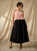 Polka Dot Peplum Top - 290925