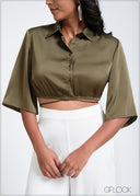 Tie-Up Detail Crop Top - 260525