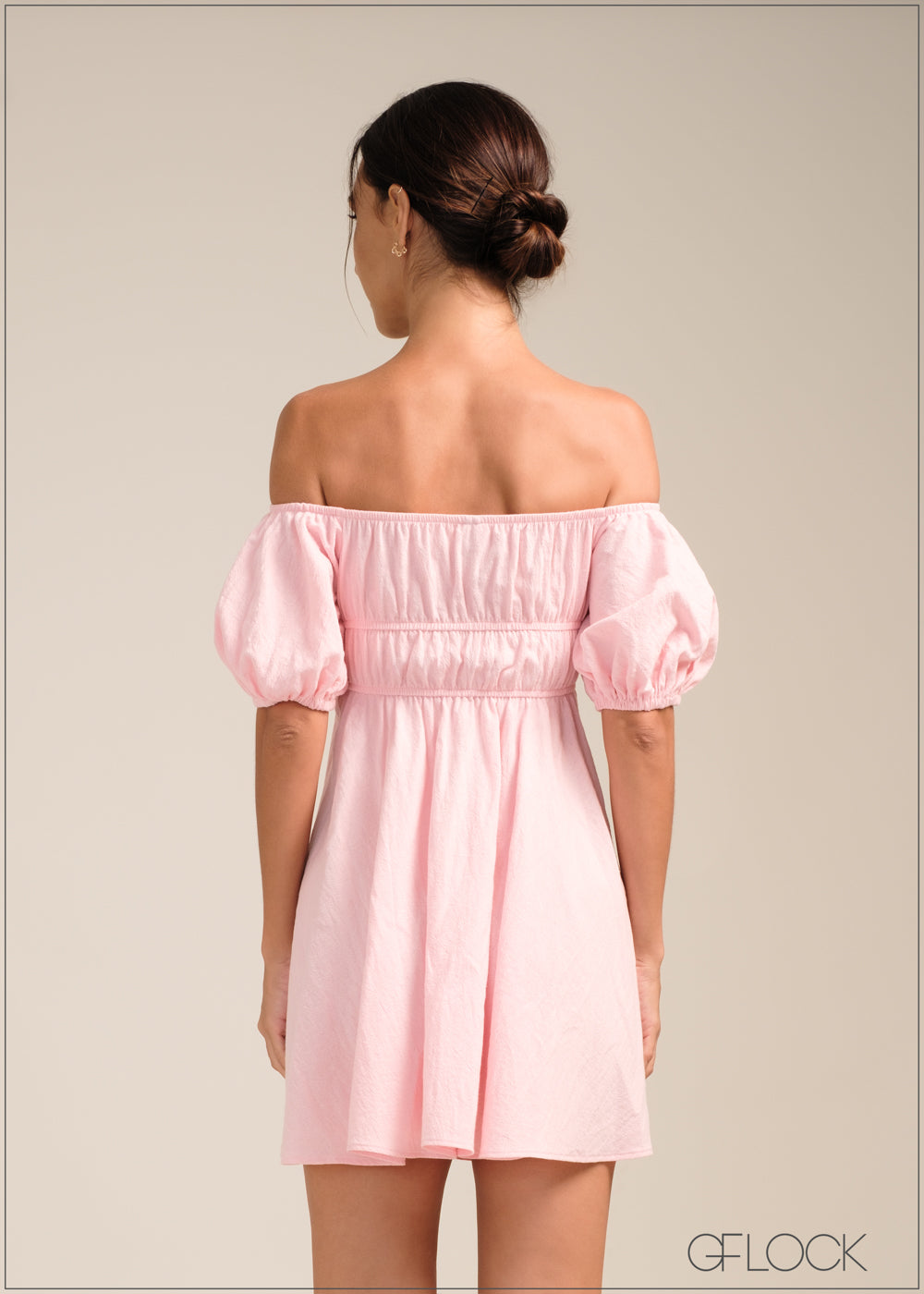 Off shoulder hotsell lantern sleeve dress