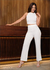 High Waisted Straight Leg Pant - 061023