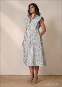 Button-Down Printed Dress - 220826