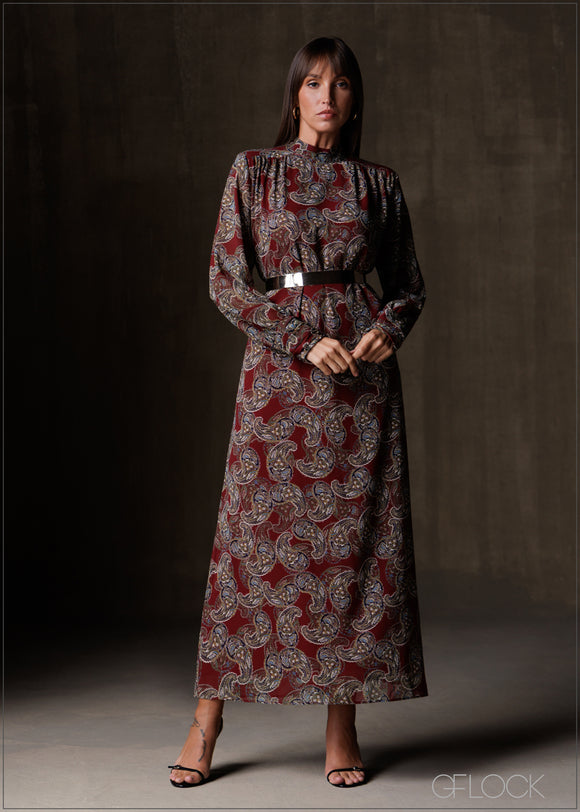 High Neck Maxi Dress - 191225