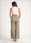 Pleat Detail Wide Leg Pant - 230924