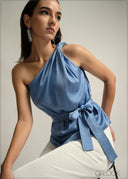 One Shoulder Tie Front Top - 220825