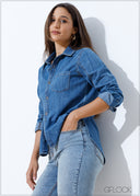 Denim Long Sleeve Shirt - 140824