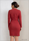 Long Sleeved Bodycon Dress - 080523