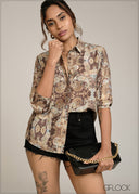 Printed Basic Shirt - 301026