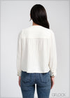 Long Sleeve Gauze Top - 240325