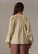 Long Sleeve Embroidered Detailed Top - 111225