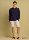 Relax Fit Stripe Linen Shirt - 030724 - 01
