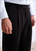 Black Pleated Pant - Long Length - 090726