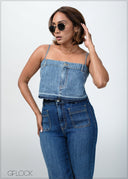 Denim Crop Top - 120725