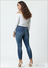 Mid Wash High rise Skinny Jean - 080325