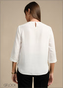 Lace Trim Top - 020226