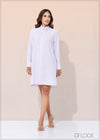 Long Sleeve Shirt Dress - 240723