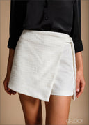 D-ring detail high waist skort