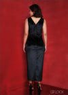 Velvet Twist Front Maxi Dress - 090224