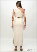 Cut-Out Detail Midi Dress - 090226