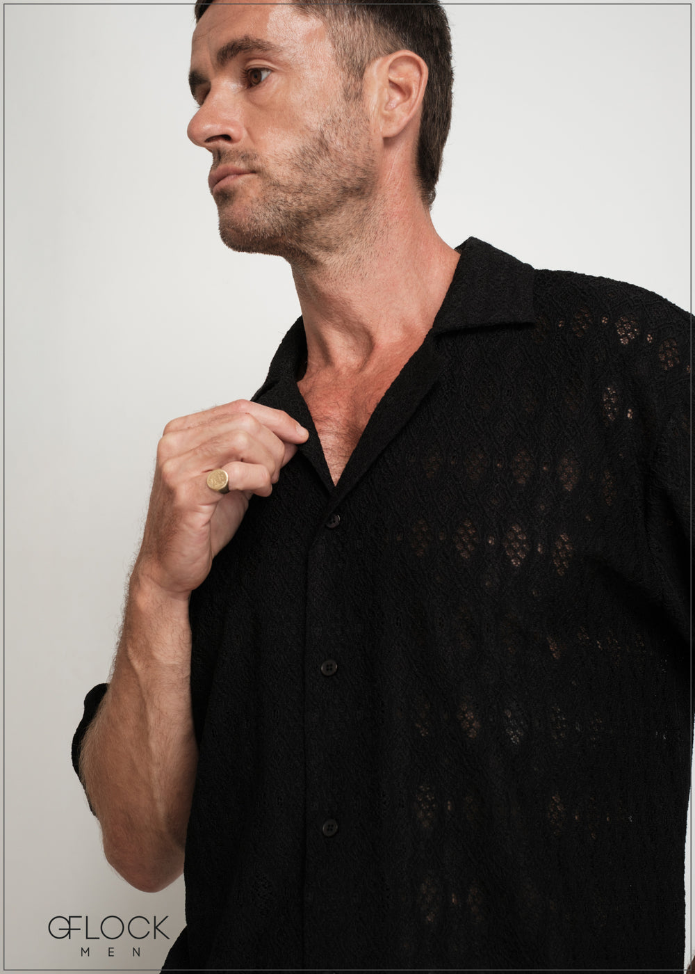 Revere Collar Lace Shirt - 160725