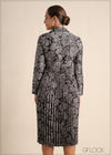 Printed Pleated Dress - 110324