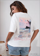 Sea Themed Graphic Tee - 280826