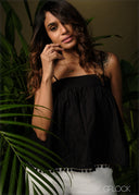 Strappy Embroidered Top - 190326