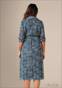Printed Shirt Dress - 130326