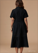 Lace Insert Dress - 140926