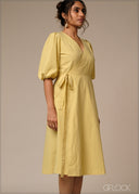 Cotton Wrap Dress - 140926