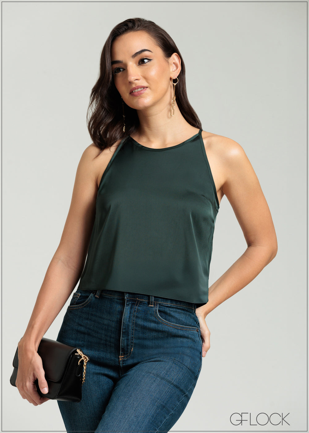 Halter-Cut Strappy Top - 080825
