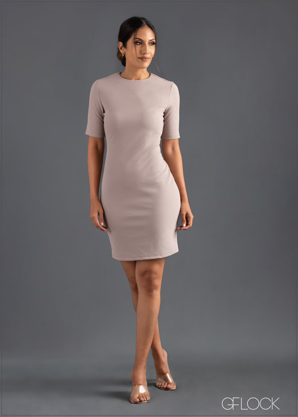 Short Sleeve Basic Dress - 230623
