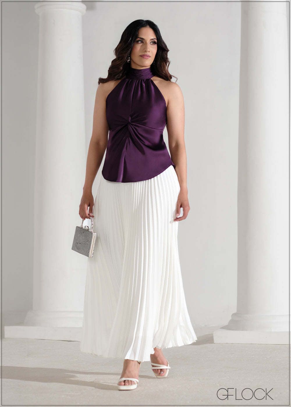 High Neck Knot Detail Top - 090625