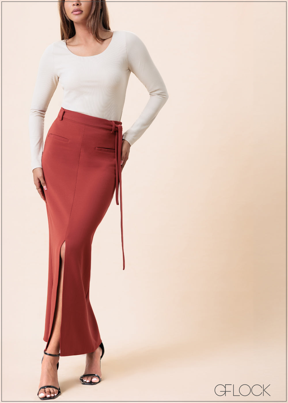 Front Slit Skirt - 160525