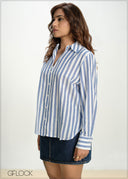 Stripe Oversized Top - 130826